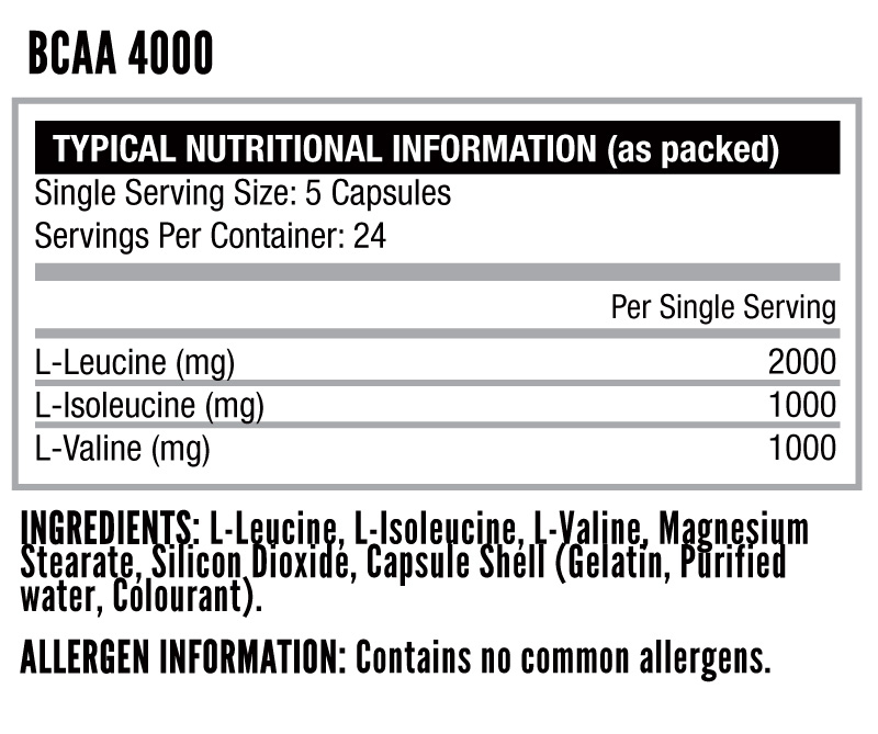Nutritech – BCAA 4000 120 Caps