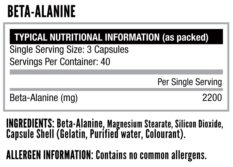 Nutritech – Beta-Alanine 120 Caps