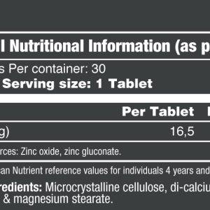 Vitatech – Zinc 30 Servings